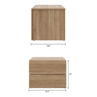Nexera James Nightstand With 2-Drawers - Brown Oak-9