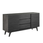Modway Render 63" Sideboard Buffet Table TV Stand - Charcoal-Mid-Century Sideboard Buffet Display Stand