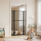 PawHut 63" Extra Tall Pet Gate - 30-41" W Adjustable Baby Gate-1.8-inch narrow bar spacing stops small pets from squeezing through
