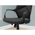Monarch Specialties 7272 High-Back Executive Office Chair - Black/Black Fabric-5 year limited warranty for manufacturer defects, parts only