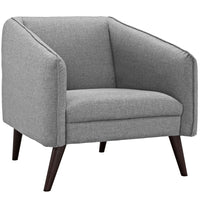 Modway Slide Upholstered Fabric Armchair - LightGrey-Contemporary Armchair