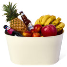 My Home My Living Large Oval Tin Containers 3-Piece Set - 15”W x 9.5”D x 8”H - Cream-Ample storage space for household essentials