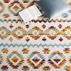 Modway Reflect Takara Abstract Diamond Moroccan Trellis Indoor/Outdoor Area Rug - 5 ft W x 8 ft L - Multicolored-Gripping Rubber Underside