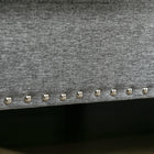 HOMCOM Mid Back Loveseat with Wood Legs - Light Grey-Linen touch surface is soft and warm, great for long term using   