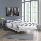Modway Elsie Queen Bed Frame - Grey-Sturdy Powder Coated Steel Frame