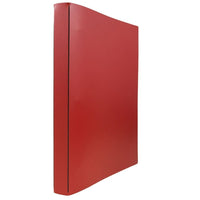 JAM Paper Italian Leather 3 Ring Binder, 3/4", Red (369231770)-Red Italian leather 3 ring binder - 3/4" wide