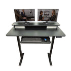 Rocelco FSD55 55" Dual Motor Electric Standing Desk with Monitor Stand & Drawers-Dual Motor for easy installation and improved reliability