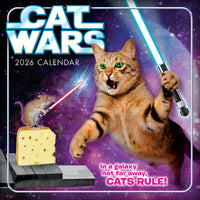 Sellers Publishing Inc. 2026 Mini Calendar - Cat Wars - English-Convenient 7" x 7" size for small spaces 