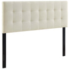 Modway Lily Upholstered Fabric Queen Headboard - Ivory-Elegantly tufted headboard