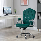 Vinsetto Tufted Office Chair with Adjustable Height and Tilt Function - Green-Take a break and stretch out with a tilt function