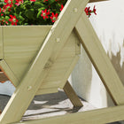 Outsunny 3-Tier Wood Planter Boxes - 29.5" L x 26" W x 29.9" H - Light Green-Surface is coated with water-based paint, suitable for outdoor use 