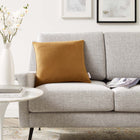 Modway Enhance 18" Performance Velvet Throw Pillow - Cognac-Performance Velvet Sham