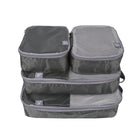 Travelon Soft Packing Organizers - Charcoal - Set of 4-4 modular stacking sizes for organized packing to improve luggage capacity