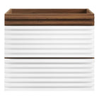 Modway Render 24" Wall-Mount Bathroom Vanity Cabinet - White/Walnut-Mid-Century Modern Vanity