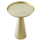 Modway Maren Round Side Table - Brass-Non-Marking Pad For Floor Protection