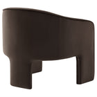 Modway Greer Performance Velvet Upholstered Accent Armchair - Chocolate Brown-Non-Marking Floor Glides