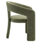Modway Oslo Barrel Fabric Upholstered Dining Accent Chair - Leaf-7