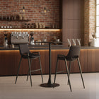 Zuo Desi Barstool - Black - Set of 2-Dimensions: 21.7" L x 20.7" W x 39.0" H