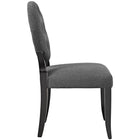 Modway Button Dining Side Chair - Grey-Dense Foam Padding for Comfort
