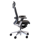 Nightingale IC2 Mid Back Task Chair With Adjustable Headrest - Black-Headrest pivots in and out and adjusts up and down on a contoured axis
