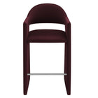 Modway Talia 41" Performance Velvet Bar Stool - Mulberry-Arrives Fully Assembled