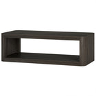 Hudson&Canal Kellan 47"W Rectangular Coffee Table - Alder Brown-Tabletop and lower shelf both have a weight capacity of 75 lbs