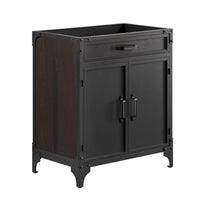Modway Steamforge 30" Bathroom Vanity Cabinet - Black/Walnut-Industrial Modern Bathroom Vanity