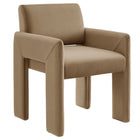 Modway Daven Stain-Resistant Performance Velvet Dining Armchair - Taupe-Versatile Dining Armchair