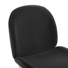 Modway Scoop Gold Stainless Steel Leg Performance Velvet Dining Chair - Black-Chair Weight Capacity: 331 lbs