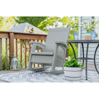 Suncast Rocking Chair with Storage - Dove Grey-UV Resistant.