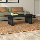 Hudson&Canal Soren 48"W Rectangular Coffee Table - Black Grain-Features easy assembly