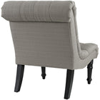 Modway Navigate Upholstered Fabric Lounge Chair - Granite-Non-Marking Plastic Foot Glides