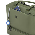 Swiss Gear Mini Weekender with Drop Bottom - Sage Green-Padded base compartment adds structure, style, and protected storage perfect for shoes, toiletries, or items best kept separate