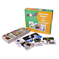MOJO Community Helpers Puzzle Sequence Cards-Introduce recycling to young children with this large floor puzzle that shows the beginning steps required for recycling.