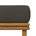 Modway Wren Outdoor Patio Teak Wood Ottoman - Natural/Flint Grey-9