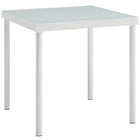 Modway Harmony Outdoor Patio Aluminum Side Table - White-Modern Outdoor Side Table