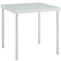 Modway Harmony Outdoor Patio Aluminum Side Table - White-Modern Outdoor Side Table