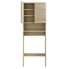 Modway Render Over the Toilet Faux Travertine Bathroom Storage Cabinet - Travertine-8