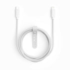 NXT Technologies 6 ft. Braided  Lightning  to USB-C Cable - White-Cable length: 6'