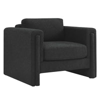 Modway Visible Boucle Fabric Armchair - Black-Modern Accent Chair