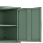 Manhattan Comfort Ava 23.6" Modern Accent Cabinet - Green-Metal Legs with Adjustable Floor Protectors for Custom Fitted Stability