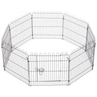 PawHut Foldable Dog Playpen for Indoor & Outdoor - 30" H-Black coated playpen provides long lasting protection against outdoor elements