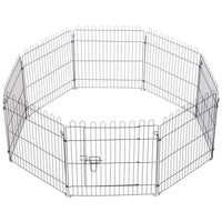 PawHut Foldable Dog Playpen for Indoor & Outdoor - 30" H-Black coated playpen provides long lasting protection against outdoor elements