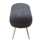 Zuo Creek Bench - Glitter Black-Furniture Colour: Black