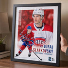 Frameworth Juraj Slafkovsky Canadiens Portrait Collage - Framed Print - 16" W x 20" L-Premium photo paper portrait collage professionally finished in a black frame with clear protective front