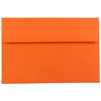 JAM Paper A7 Coloured Invitation Envelopes - 5 1/4 x 7 1/4 - Orange Recycled - 100 Pack-Envelope Features: Straight flap gum closure, high quality Smooth paper finish, 30% recycled