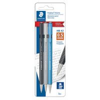 Staedtler triplus micro Mechanical Pencils - 0.5mm - Assorted Colours - 3 Pack-0.5mm