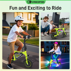 Gyrocopters Radi8 Electric Scooter for Kids - Speed 25 kmph - Range 20 km - LED Lights - Green-With a clear LCD screen displaying real-time speed and battery levels, your child stays informed while you stay confident in their safety