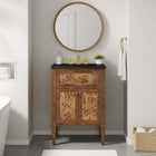 Modway Elysian 24" Wood Bathroom Vanity - Black/Brown-8" Centerset Holes