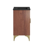 Modway Daylight 24" Bathroom Vanity - Black/Walnut-Fixtures Not Included